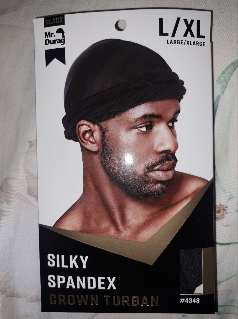 Mr. Durag Silky Spandex Crown Turban - Black